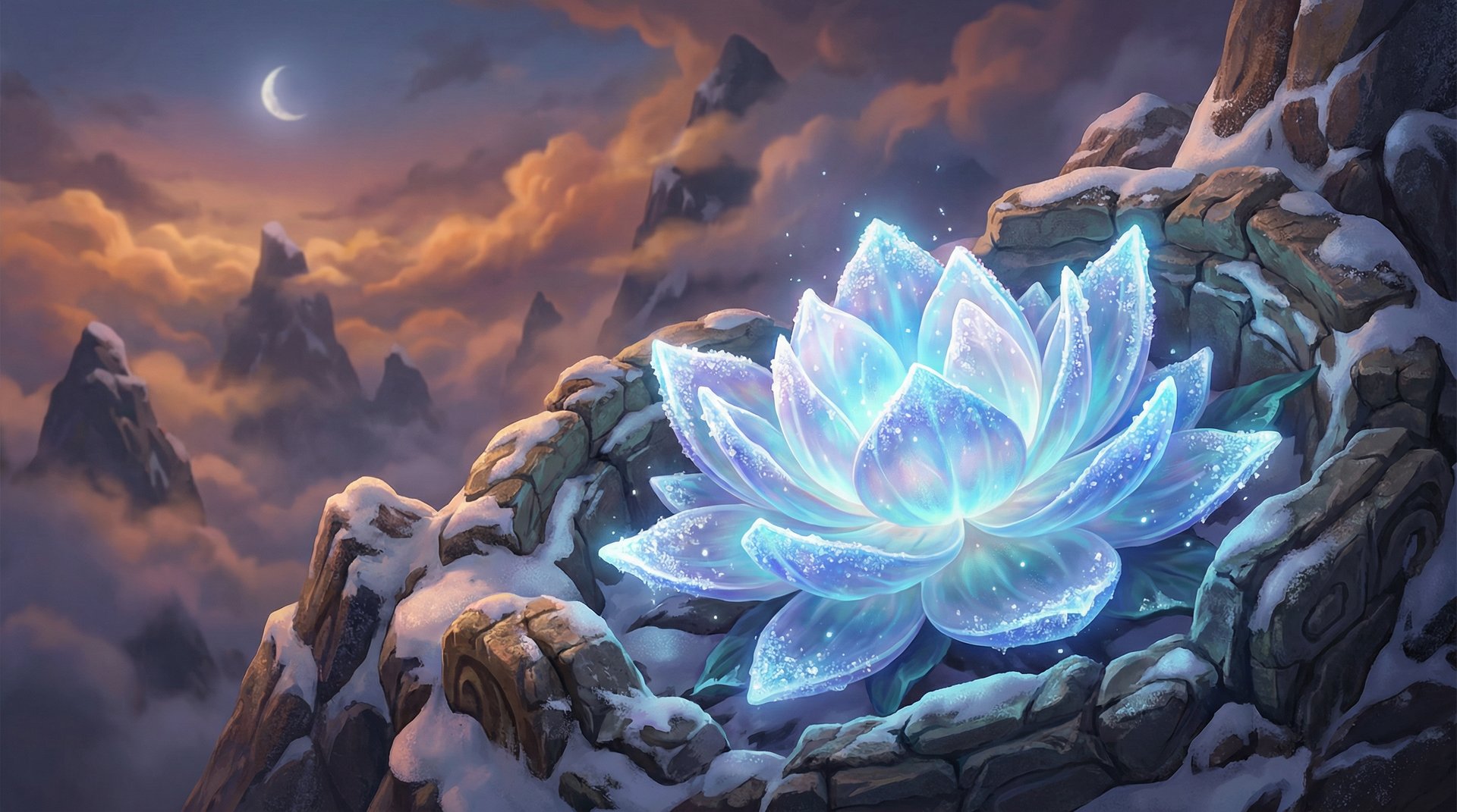 幼女漫画雪莲花生长全记录植物视频