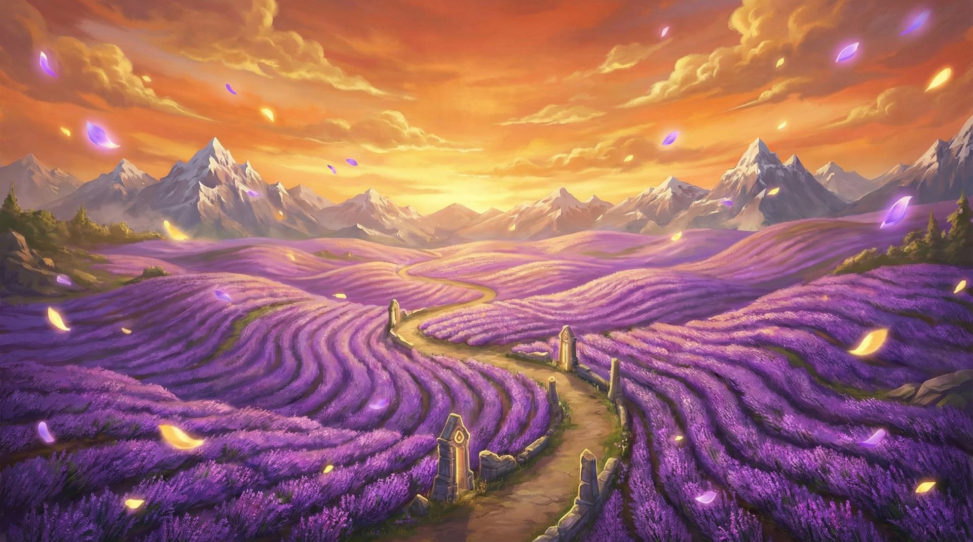 幼女漫画薰衣草花海航拍植物视频